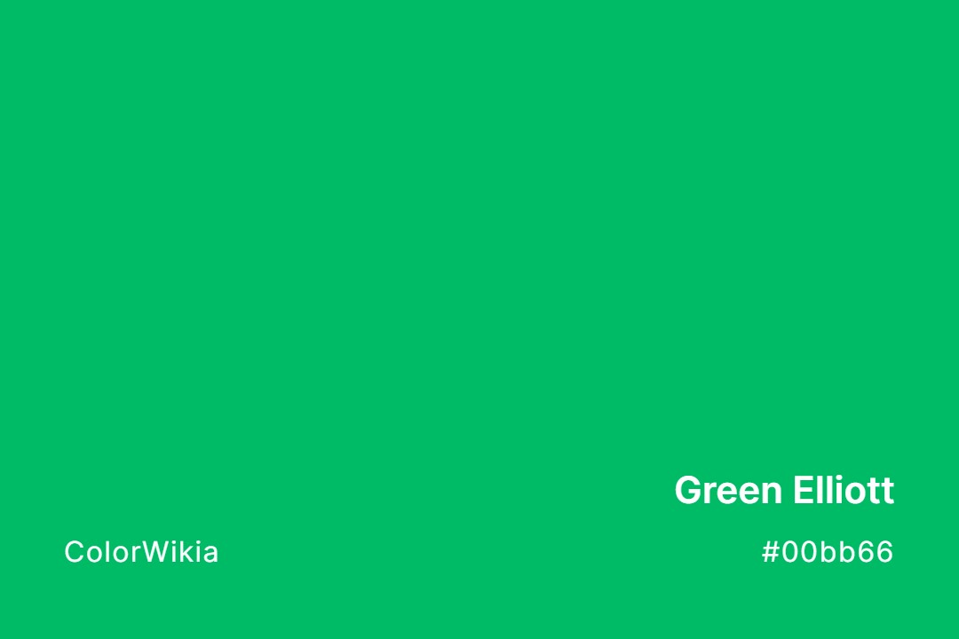 Green Elliott Color – #00bb66: Codes and Complete Breakdown