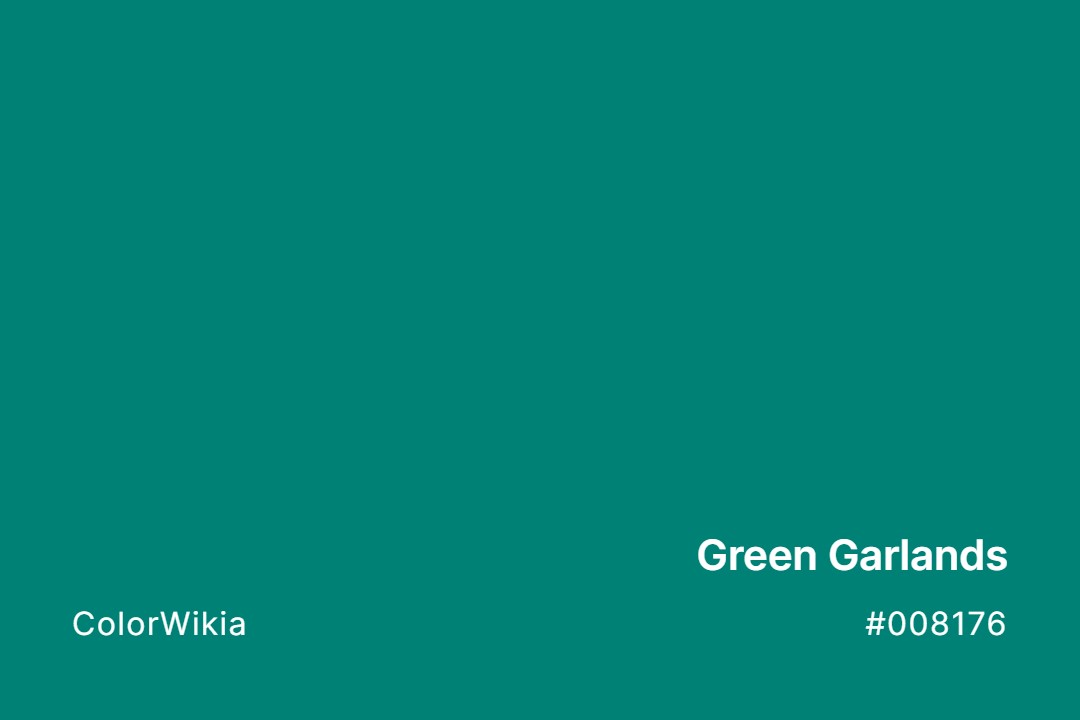 Green Garlands Color – #008176: Codes and Complete Breakdown