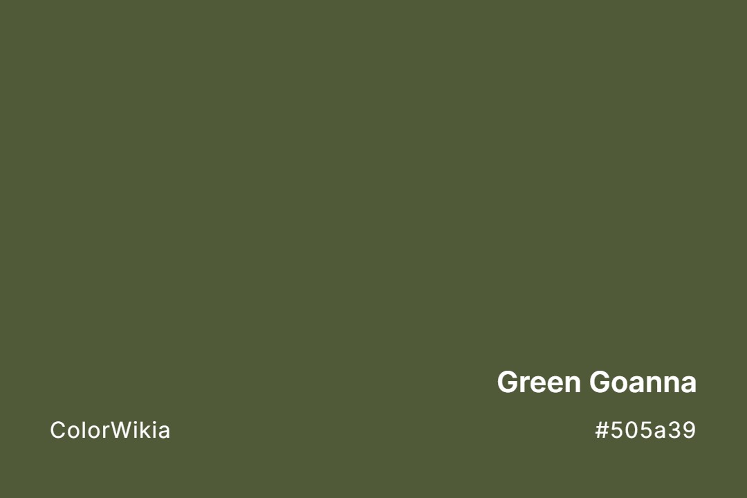 Green Goanna Color – #505a39: Codes and Complete Breakdown