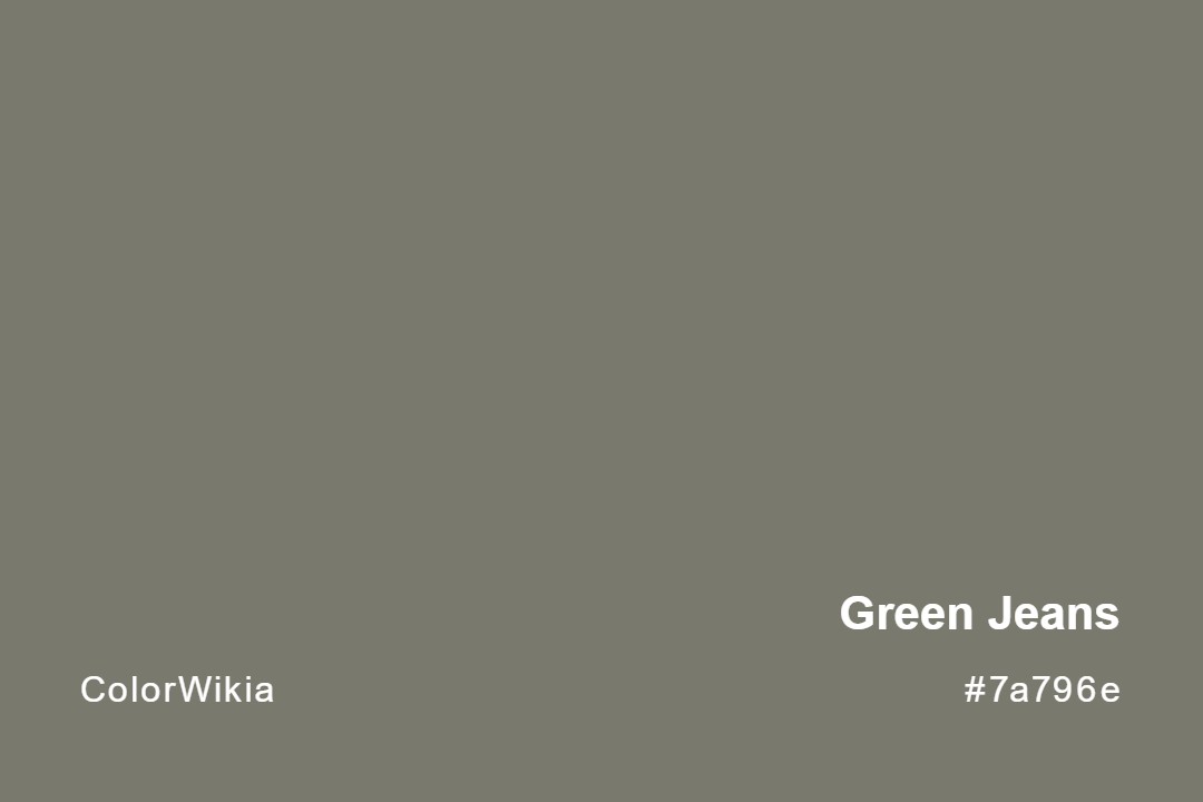 green jeans color 7a796e