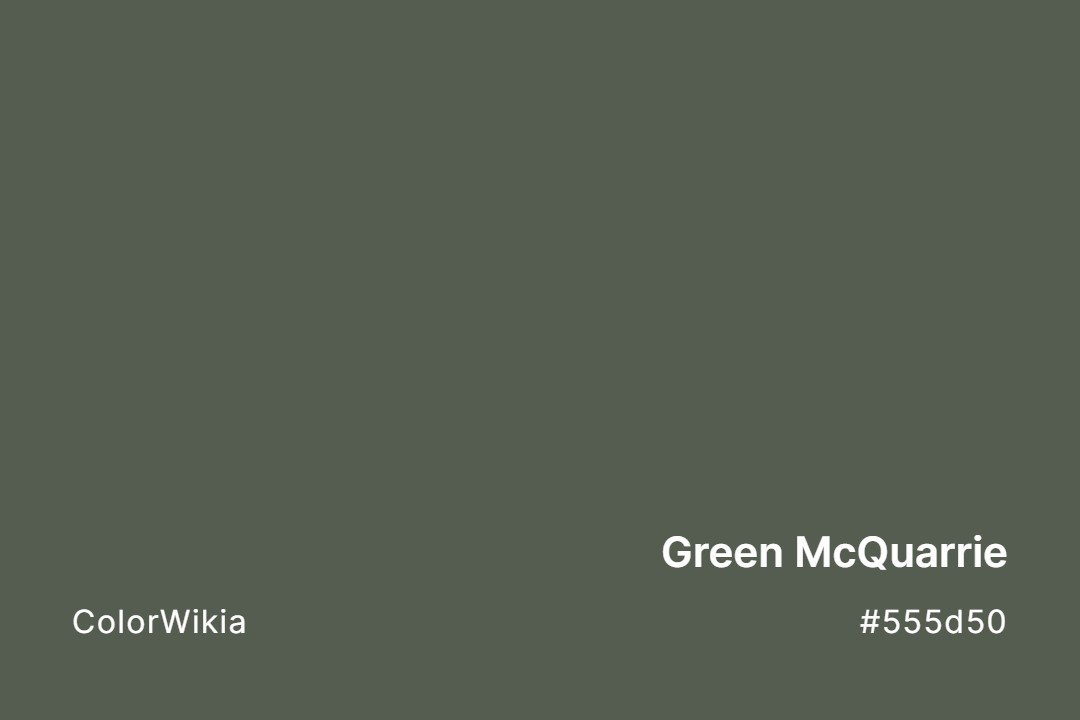 Green McQuarrie Color – #555d50: Codes and Complete Breakdown
