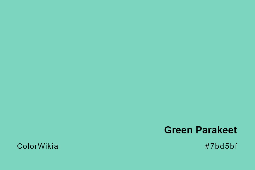 green parakeet color 7bd5bf