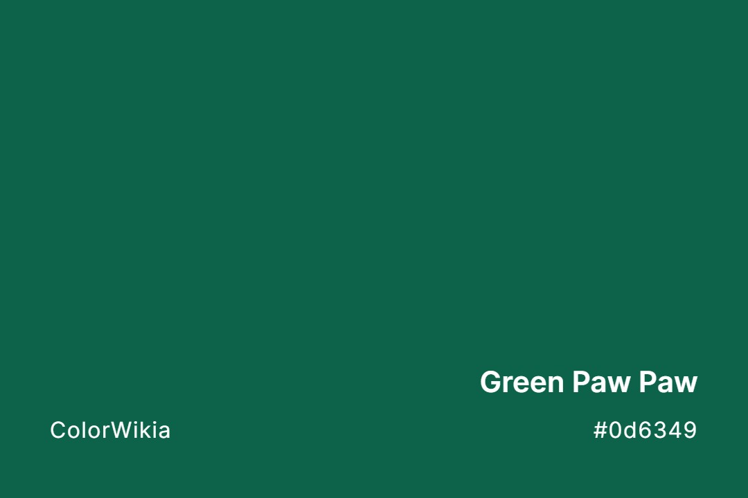 green paw paw color 0d6349