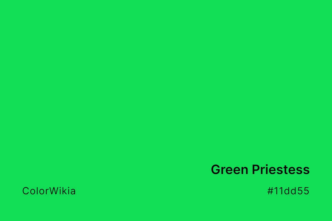 green priestess color 11dd55