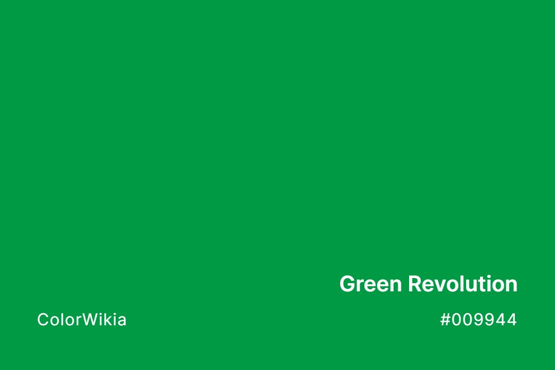 Green Revolution Color – #009944: Codes and Complete Breakdown