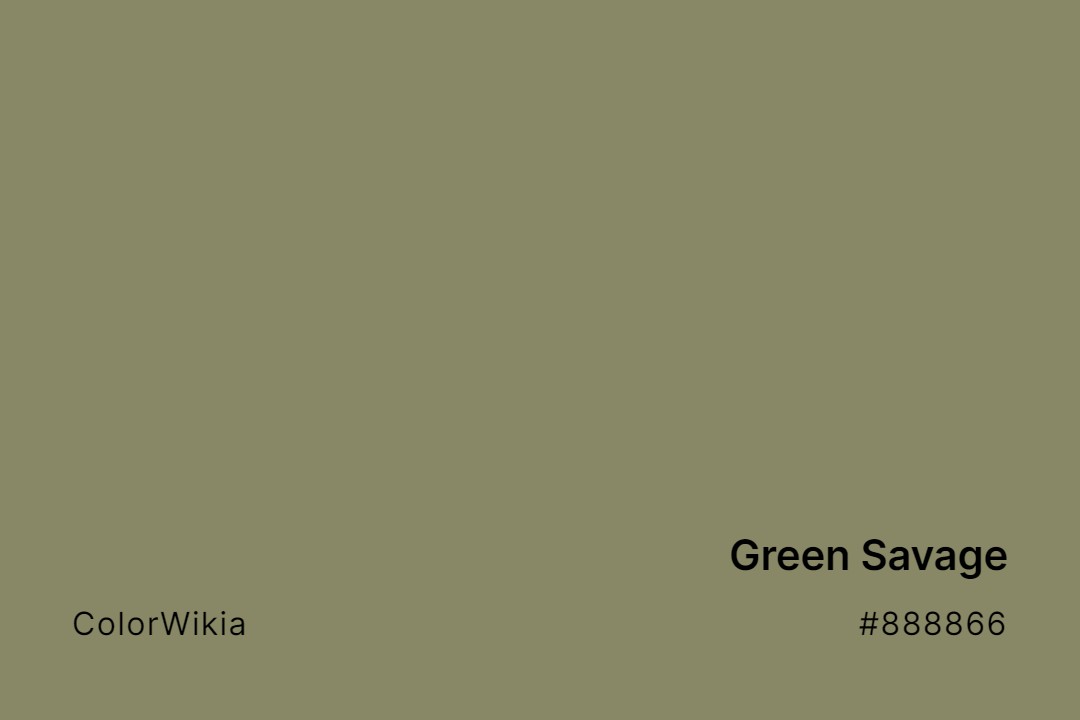 Green Savage Color – #888866: Codes and Complete Breakdown