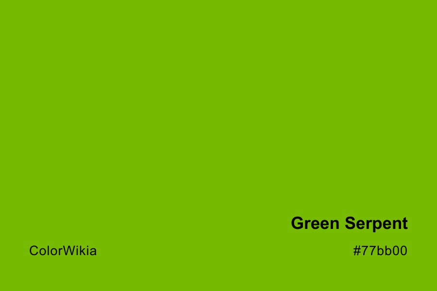 green serpent color 77bb00