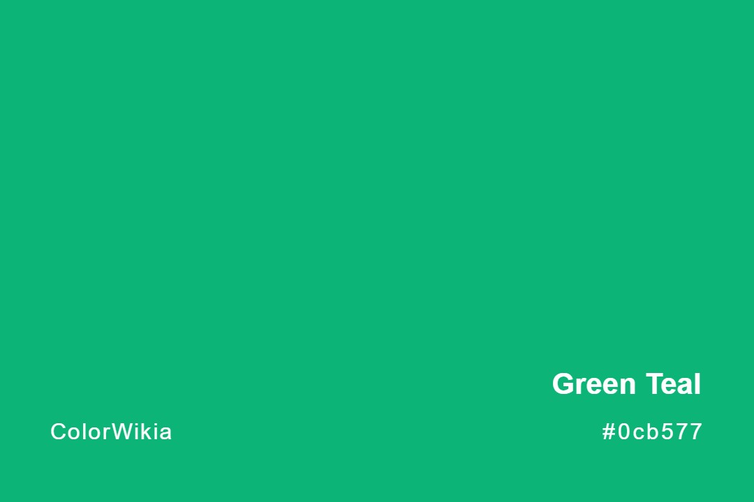 green teal color 0cb577