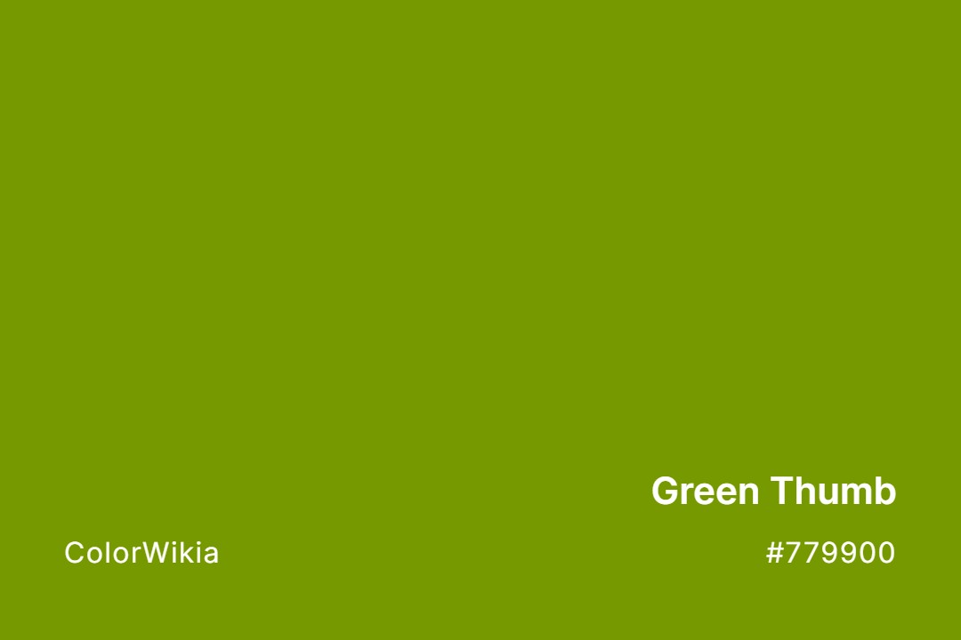 Green Thumb Color – #779900: Codes and Complete Breakdown