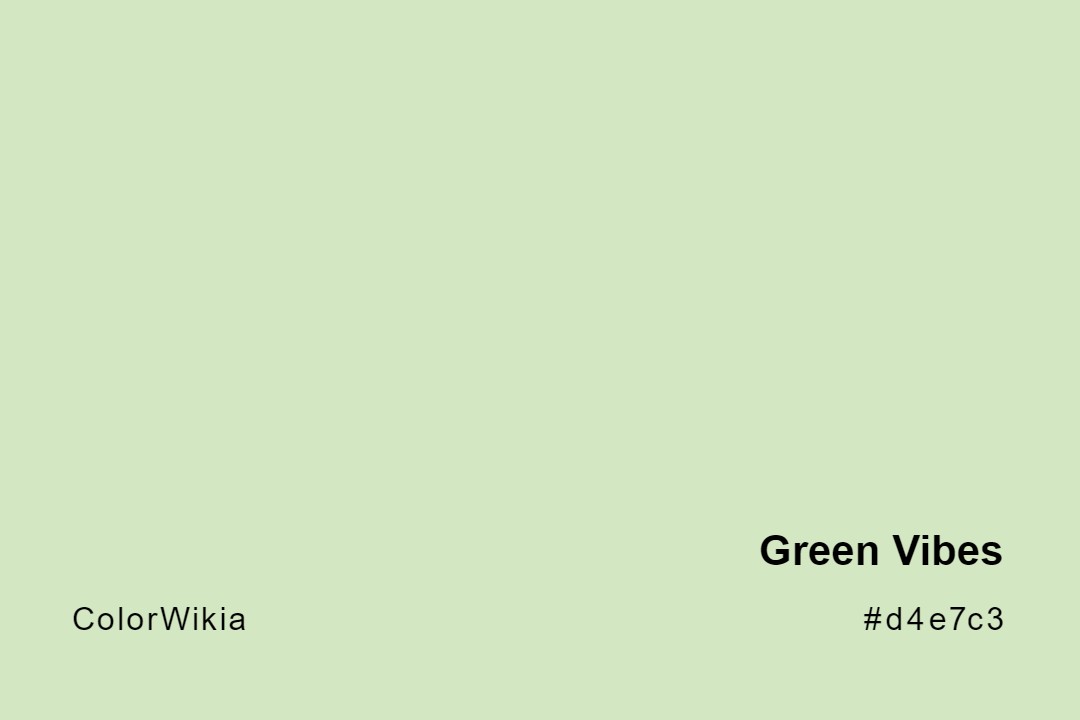 green vibes color d4e7c3