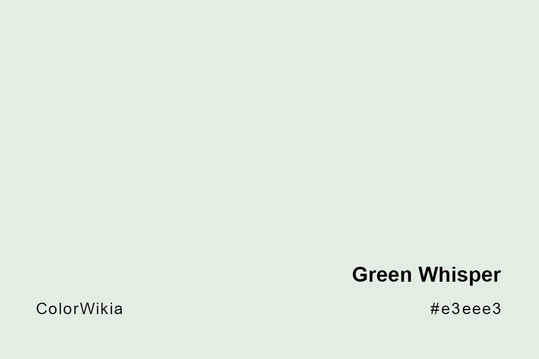 green whisper color e3eee3