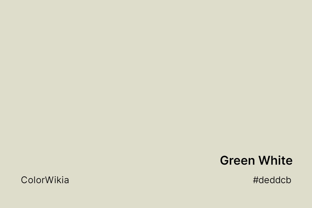 Green White Color – #deddcb: Codes and Complete Breakdown