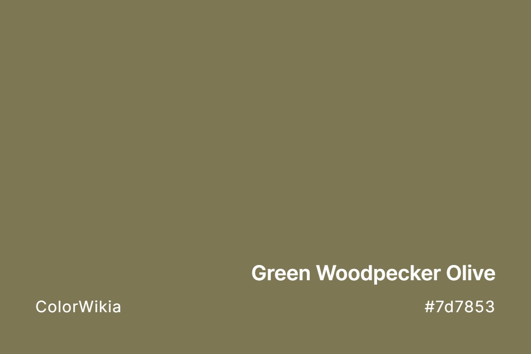green woodpecker olive color 7d7853