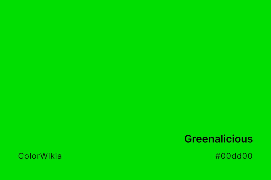 Greenalicious Color – #00dd00: Codes and Complete Breakdown