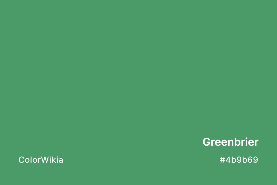 Greenbrier Color – #4b9b69: Codes and Complete Breakdown