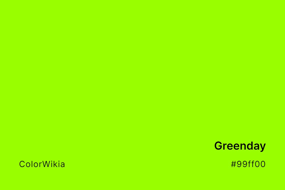 Greenday Color – #99ff00: Codes and Complete Breakdown