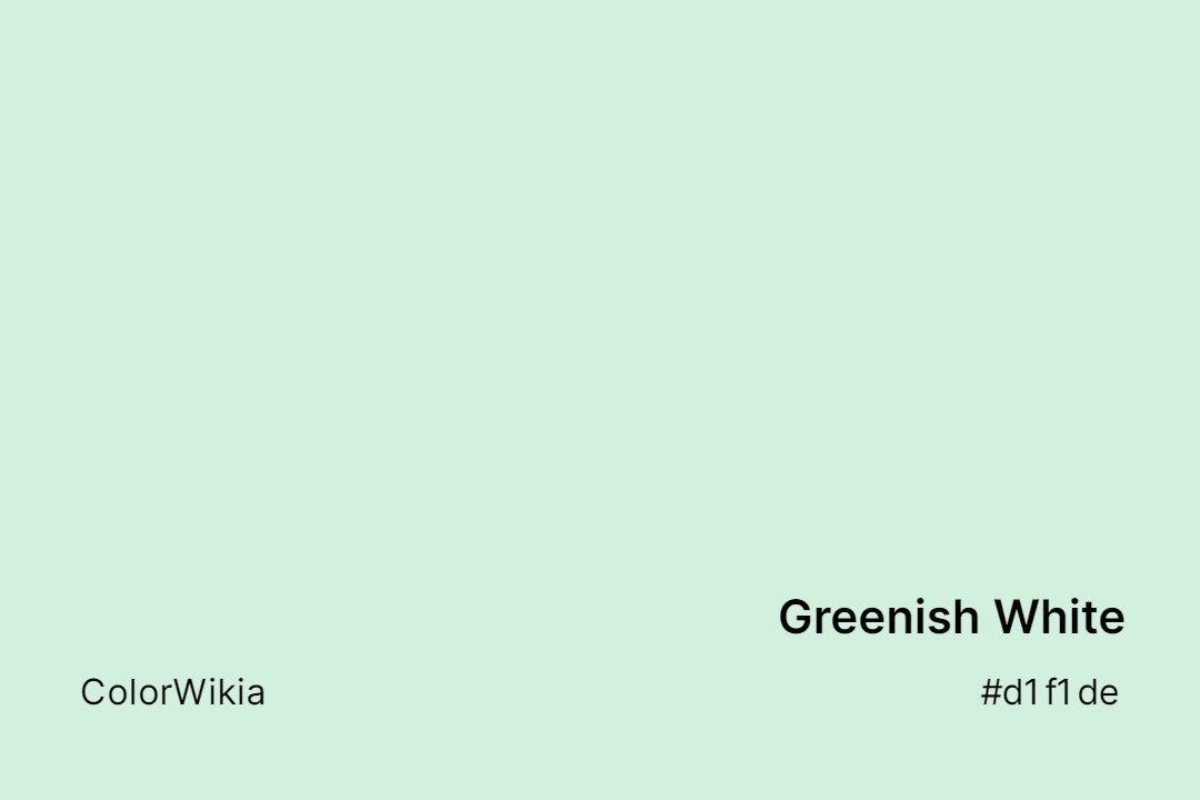 greenish white color d1f1de