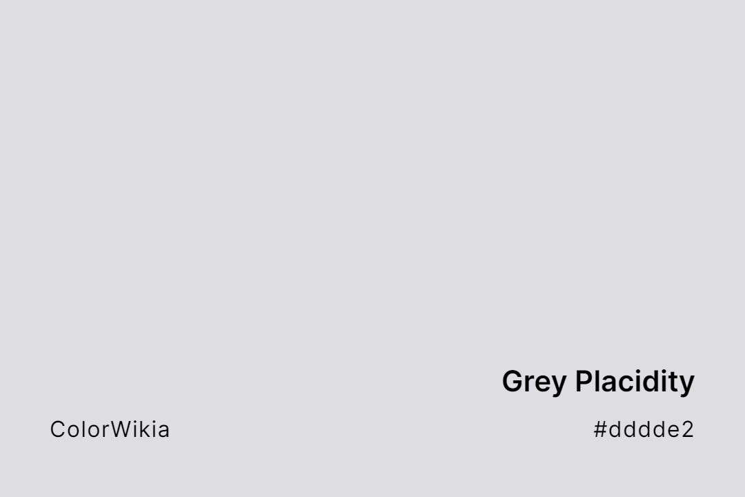 Grey Placidity Color – #dddde2: Codes and Complete Breakdown