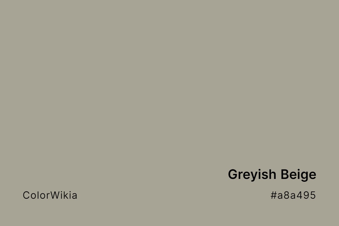 greyish beige color a8a495