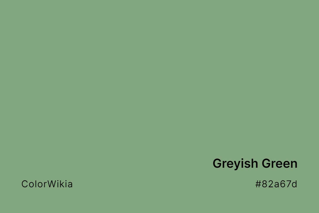 greyish green color 82a67d