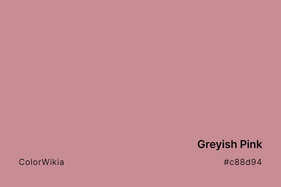 greyish pink color c88d94