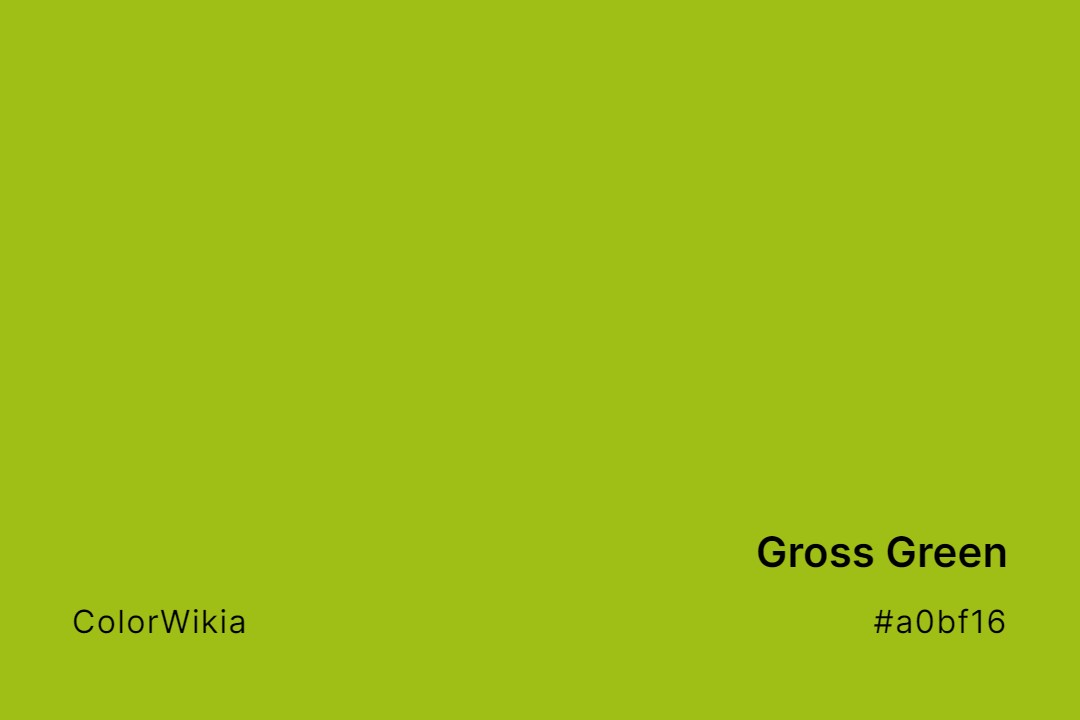 Gross Green Color – #a0bf16: Codes and Complete Breakdown