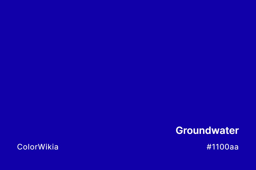 Groundwater Color – #1100aa: Codes and Complete Breakdown