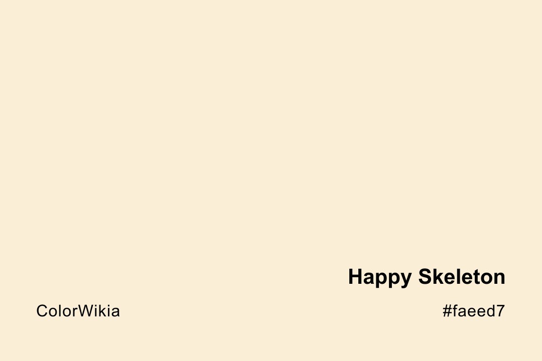 happy skeleton color faeed7