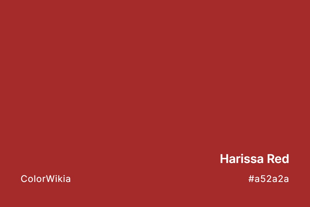 Harissa Red Color – #a52a2a: Codes and Complete Breakdown
