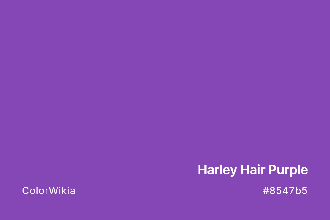 harley hair purple color 8547b5