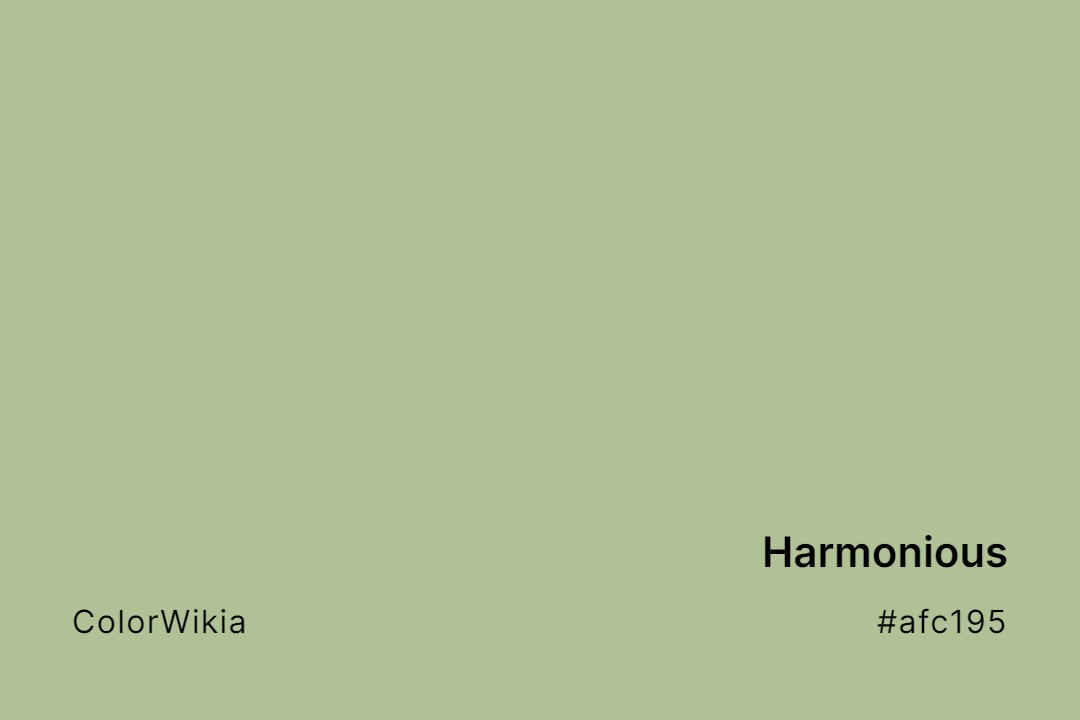 Harmonious Color – #afc195: Codes and Complete Breakdown
