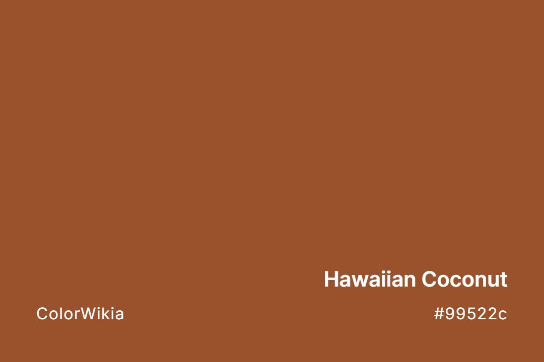 hawaiian coconut color 99522c