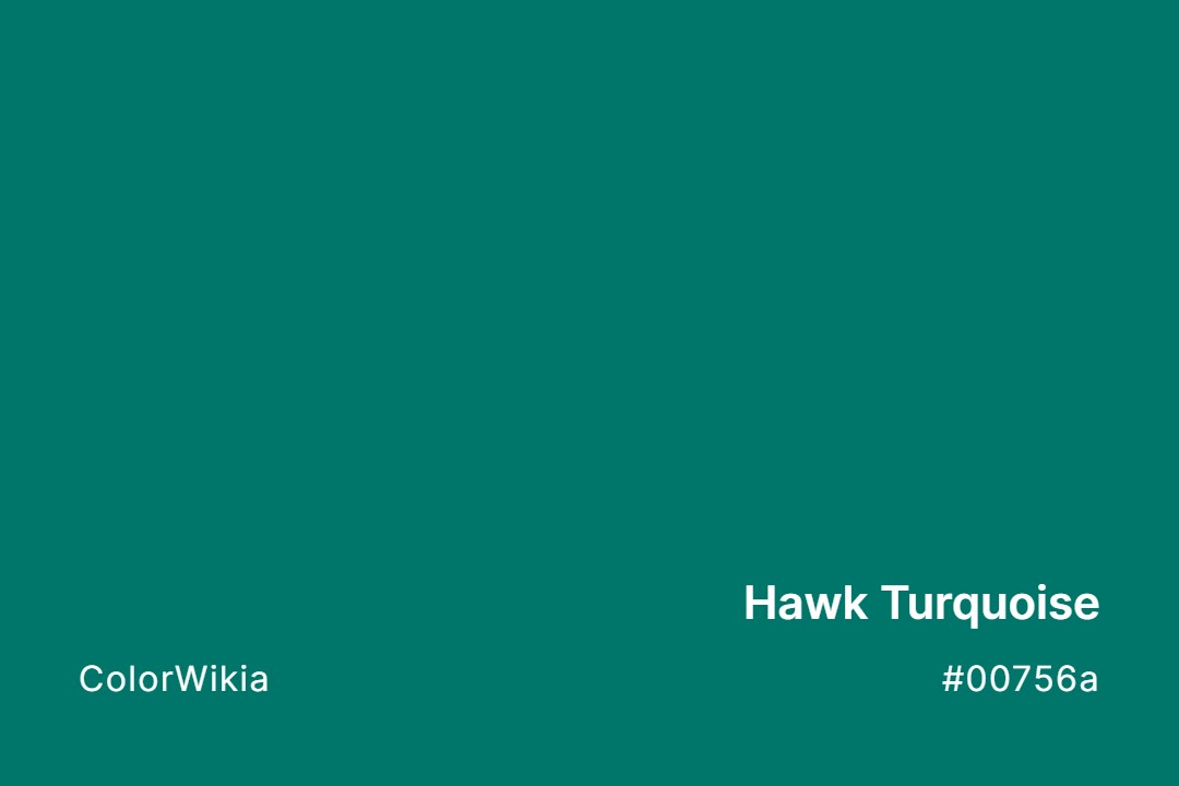 hawk turquoise color 00756a