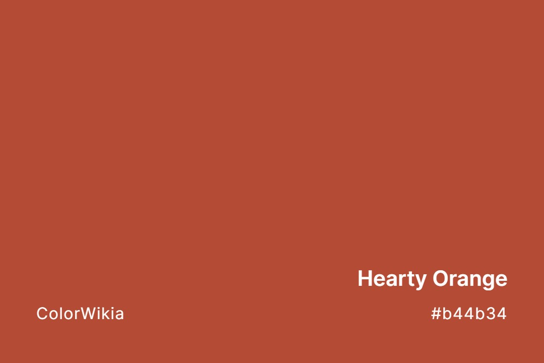 Hearty Orange Color – #b44b34: Codes and Complete Breakdown