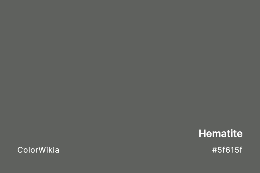 Hematite Color – #5f615f: Codes and Complete Breakdown