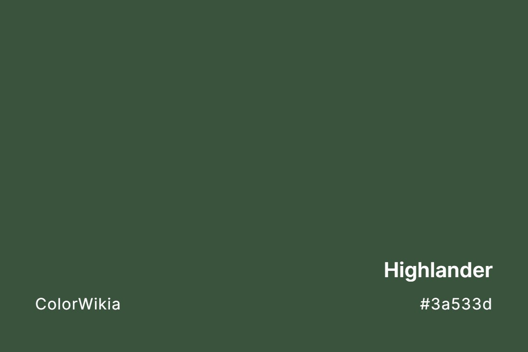 Highlander Color – #3a533d: Codes and Complete Breakdown