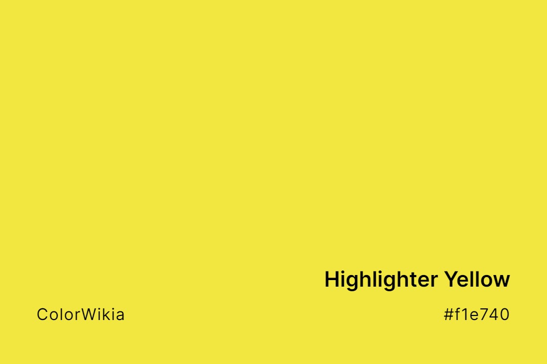 highlighter yellow color f1e740