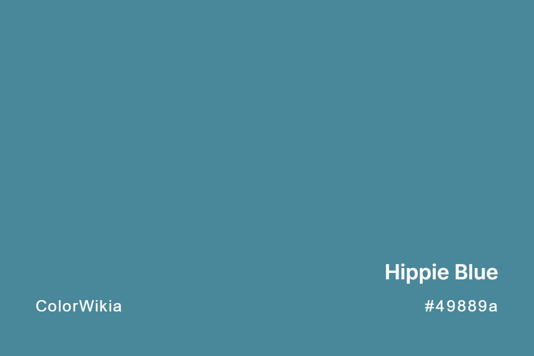 hippie blue color 49889a