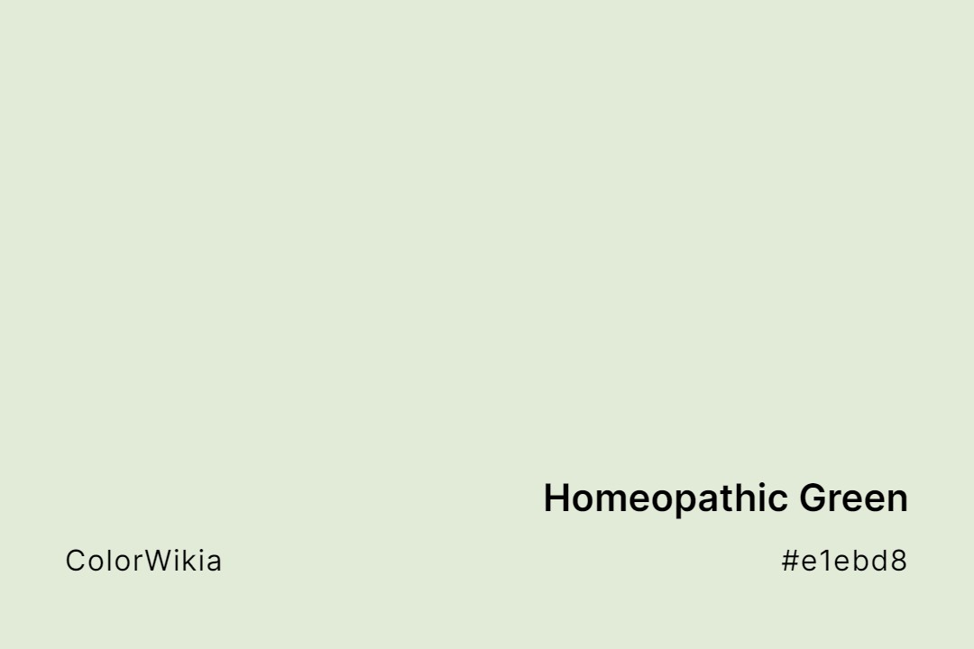 Homeopathic Green Color – #e1ebd8: Codes and Complete Breakdown