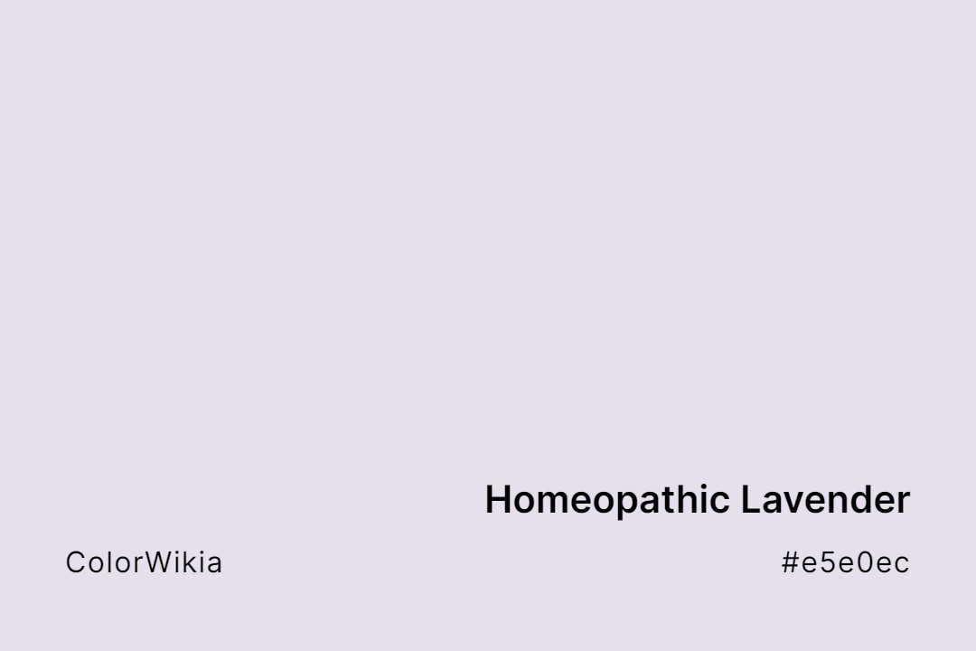 Homeopathic Lavender Color – #e5e0ec: Codes and Complete Breakdown
