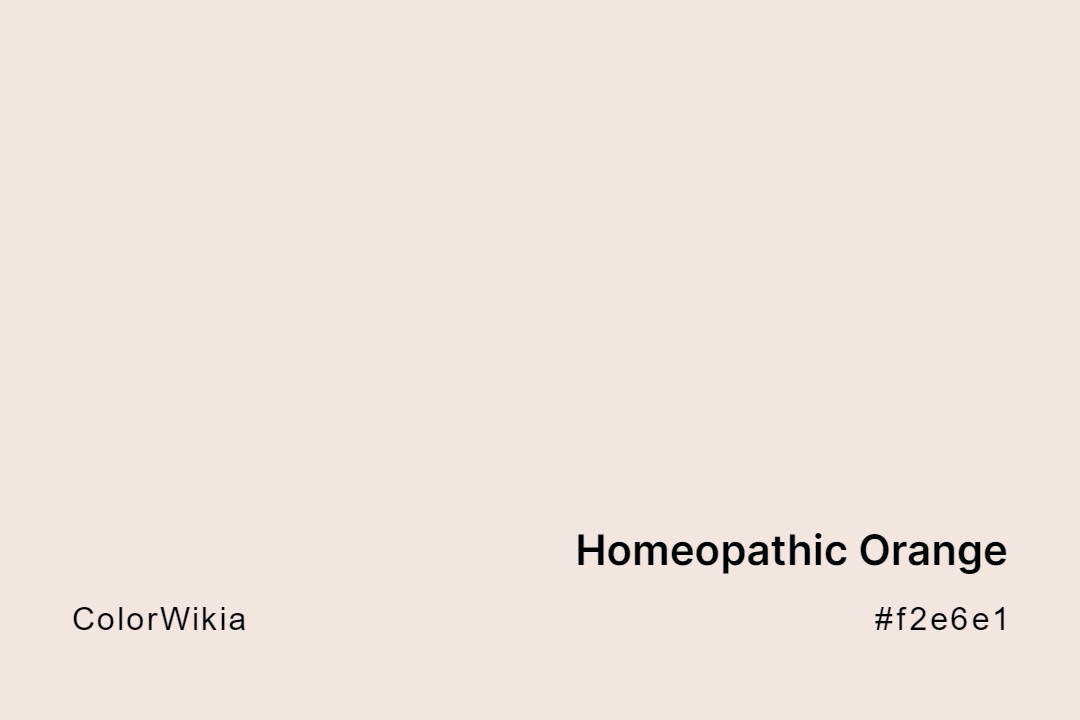 Homeopathic Orange Color – #f2e6e1: Codes and Complete Breakdown