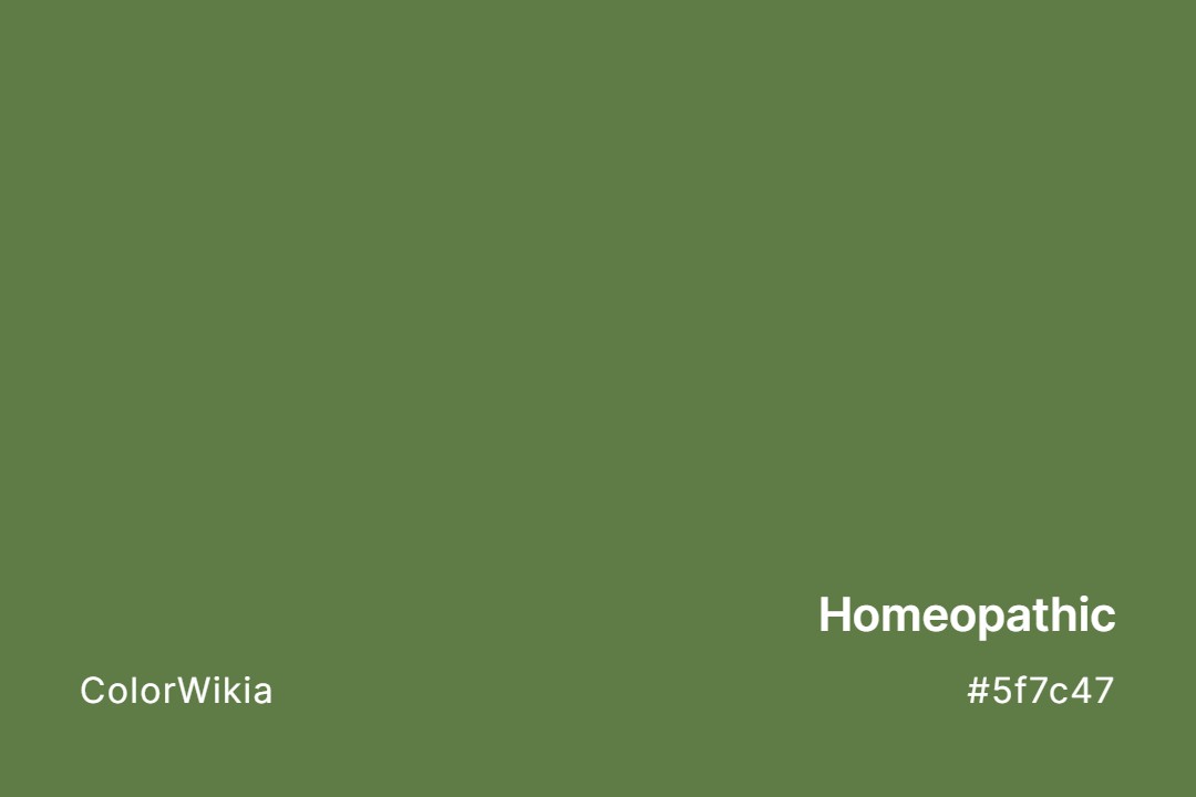 Homeopathic Color – #5f7c47: Codes and Complete Breakdown