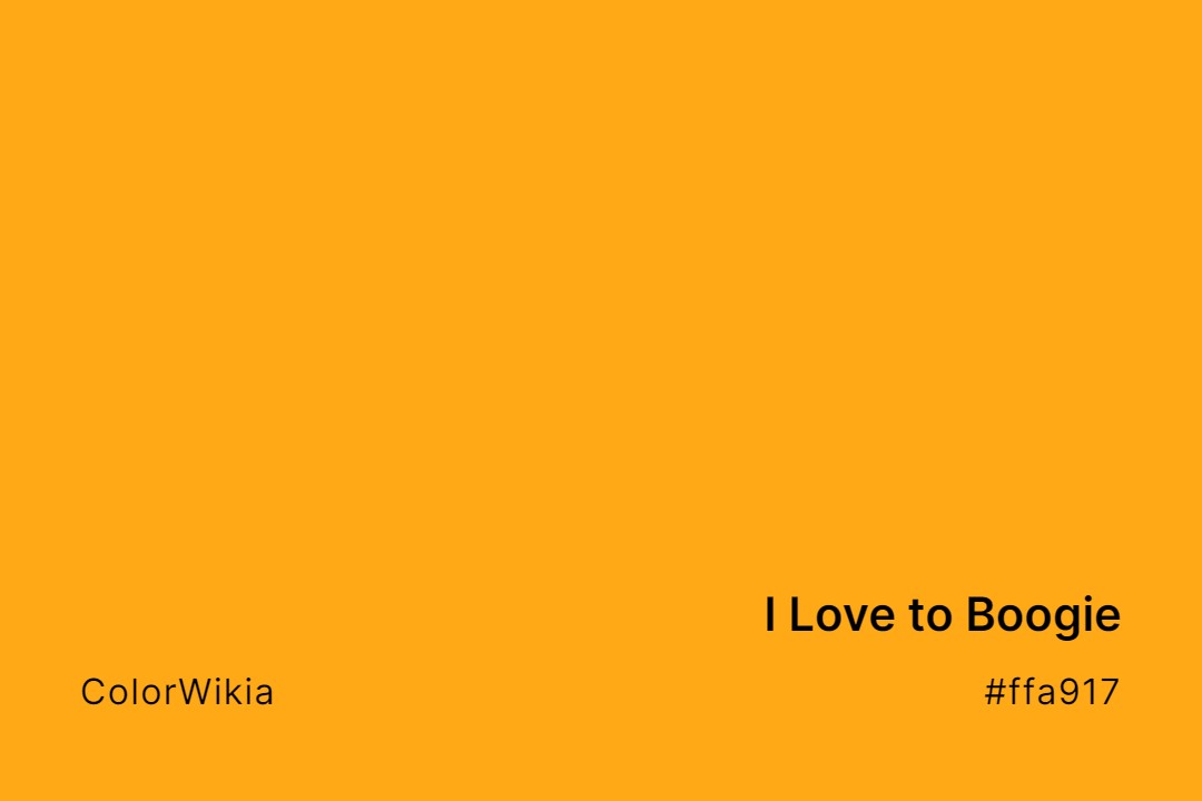 i love to boogie color ffa917