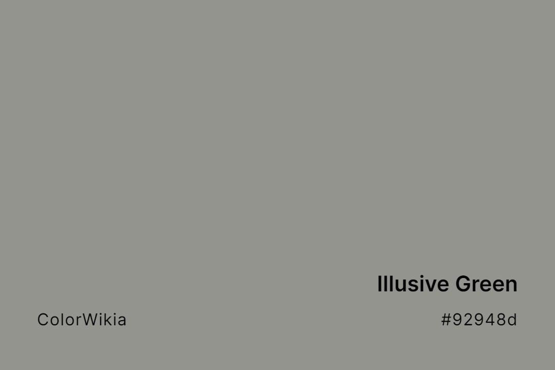 Illusive Green Color – #92948d: Codes and Complete Breakdown