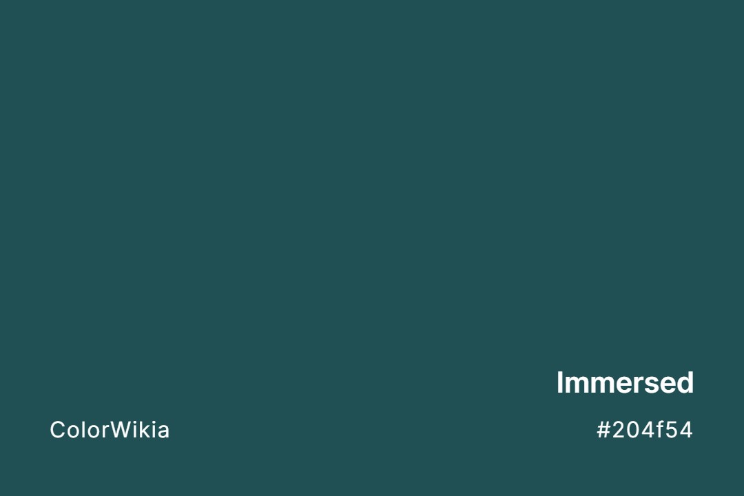 Immersed Color – #204f54: Codes and Complete Breakdown
