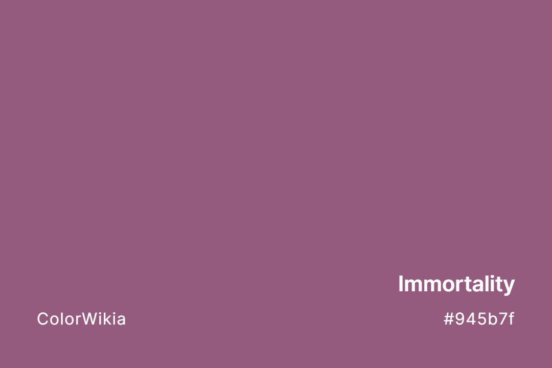 Immortality Color – #945b7f: Codes and Complete Breakdown