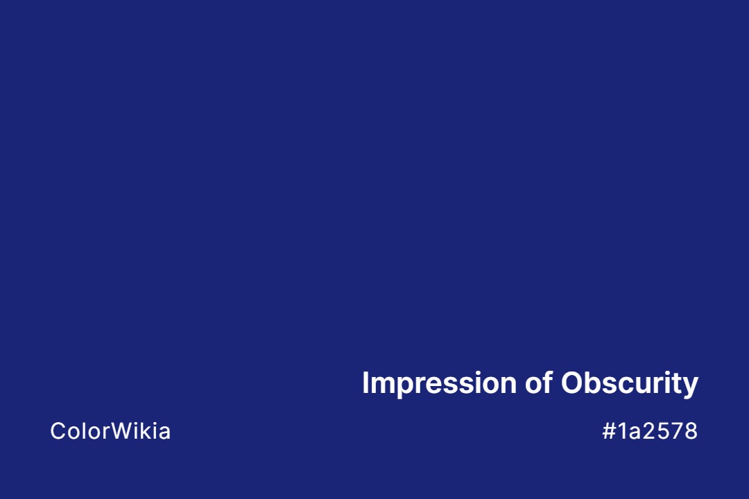 impression of obscurity color 1a2578