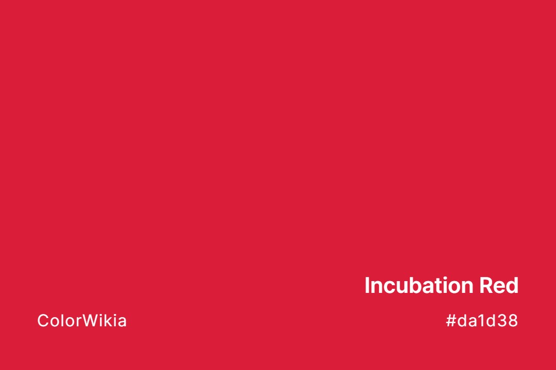 Incubation Red Color – #da1d38: Codes and Complete Breakdown