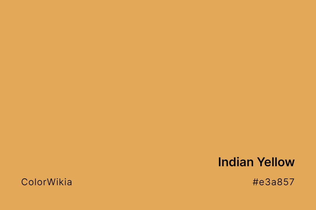 indian yellow color e3a857