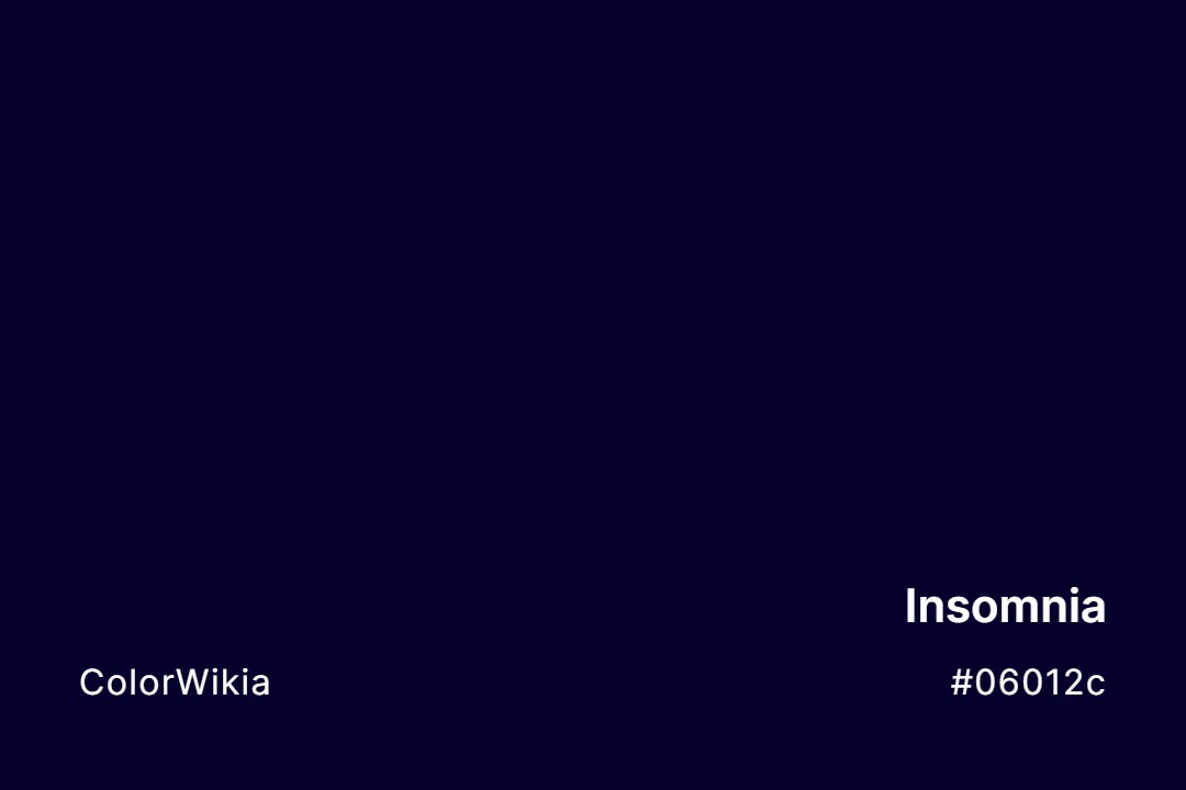 Insomnia Color – #06012c: Codes and Complete Breakdown
